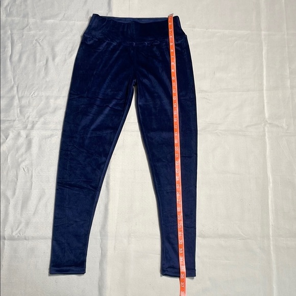 NEW Navy Blue Lightweight Velvet Leggings - Picture 5 of 9